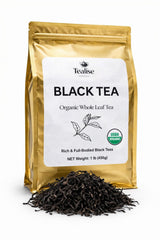 Organic English Breakfast Black Tea - High Mountain Yunnan Whole Leaf Tea - Bold, Smooth & Full-Bodied Morning Tea - 1 lb (454g) Bulk Loose Leaf