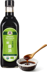 52USA Organic Low Sodium Soy Sauce, 16.2 oz (480ml), All Natural Seasoning for Cooking, Dipping and Asian Cuisine