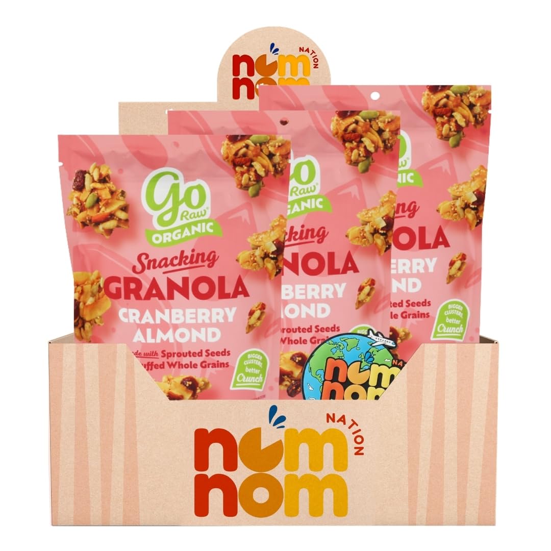 Granola Cranberry Almond - 8oz Bags - Pack of 3 - Organic Granola Cereal Granola Mix - Granola for Yogurt Vegan Dessert Lactose Free Snack