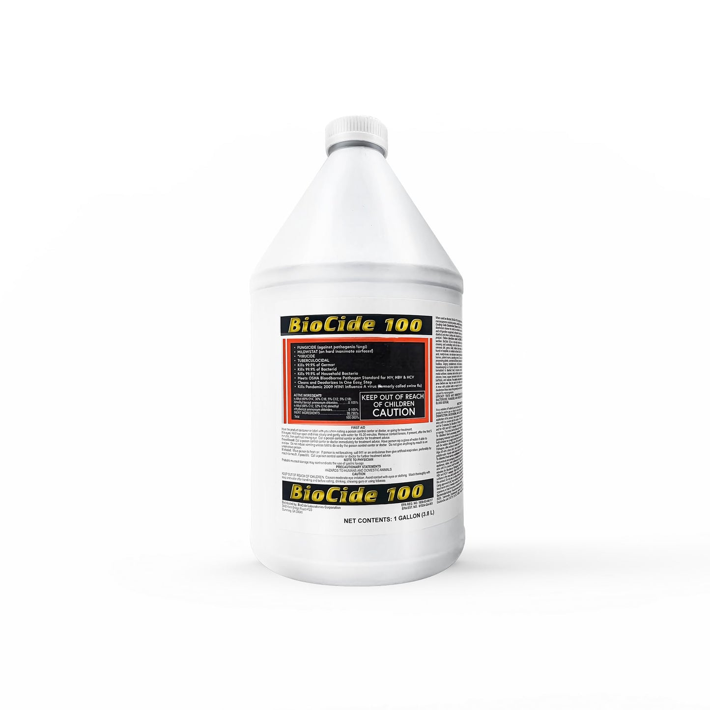 Bio Cide Laboratories BioCide 100 - Multi-Purpose Cleaner and Disinfectant Spray - Professional Grade Bacteria, Virus Mildew, and Fungi Remover