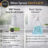MB Stone Granite, Quartz Marble, Stone Countertop Cleaner for Countertops Showers Floors, Removes Water Spots, Soap, Film, Grease, Easy Scrub Deep