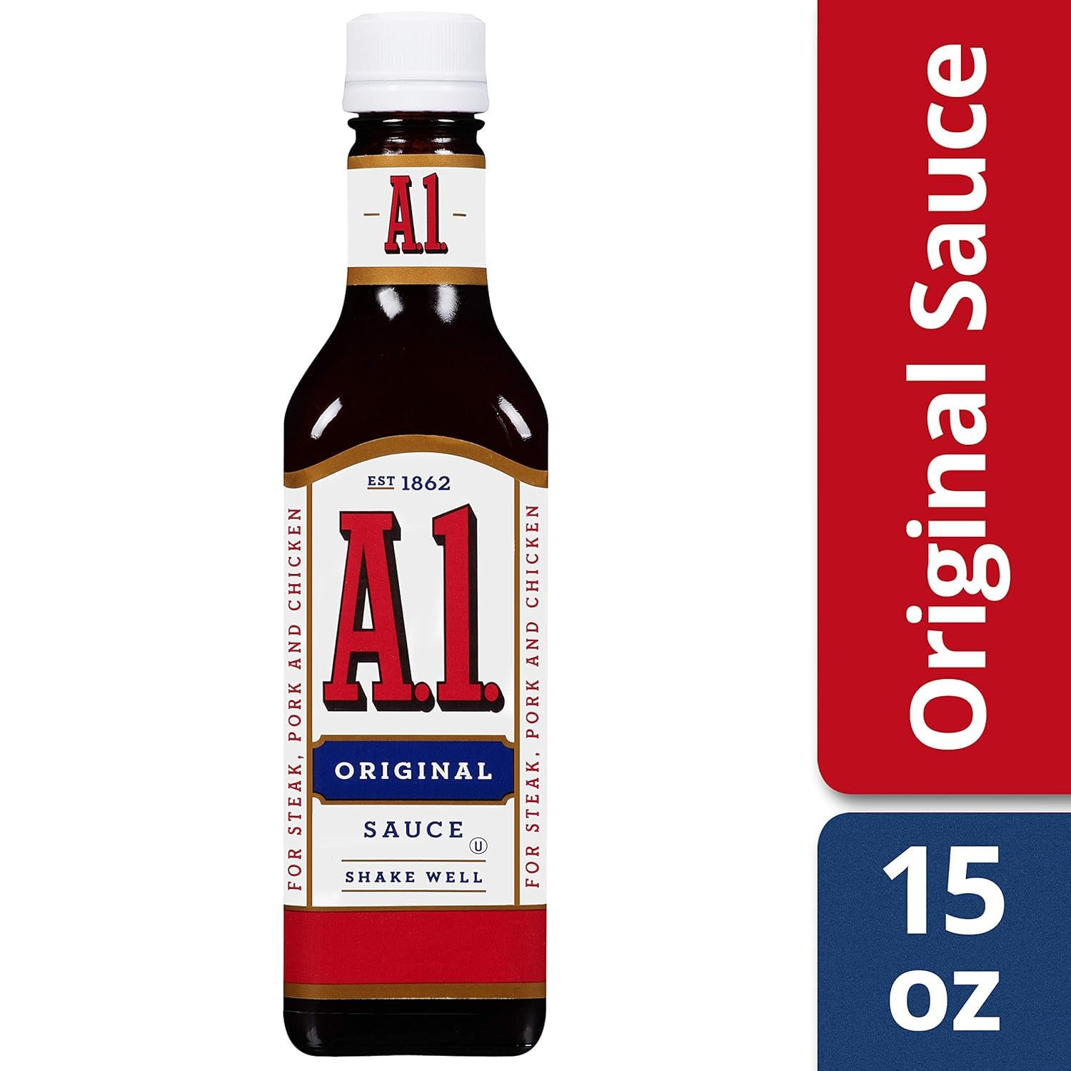 A.1. Original Steak Sauce - Classic Bold Flavor with Tomato, Garlic & Crushed Oranges, 5 oz Bottles (Pack of 6)