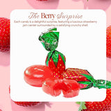 SweetGourmet Arcor Strawberry Bon Bons Hard Candy Wrapped, Fruit-Filled Premium Candies, 3 Pound Bag