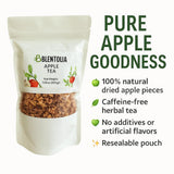 Blentolia Apple Tea | 100% Natural Dried Apple Pieces | Caffeine-Free Herbal Fruit Tea | Refreshing & Flavorful Hot or Iced Tea - 7.05oz (200g)