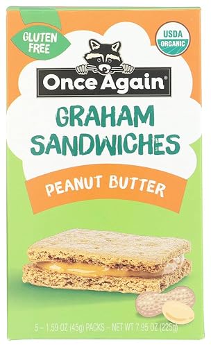 ONCE AGAIN Organic Peanut Butter Graham Sandwiches Multi-Pack, 1.59 OZ
