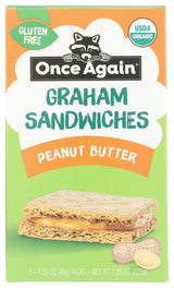 ONCE AGAIN Organic Peanut Butter Graham Sandwiches Multi-Pack, 1.59 OZ