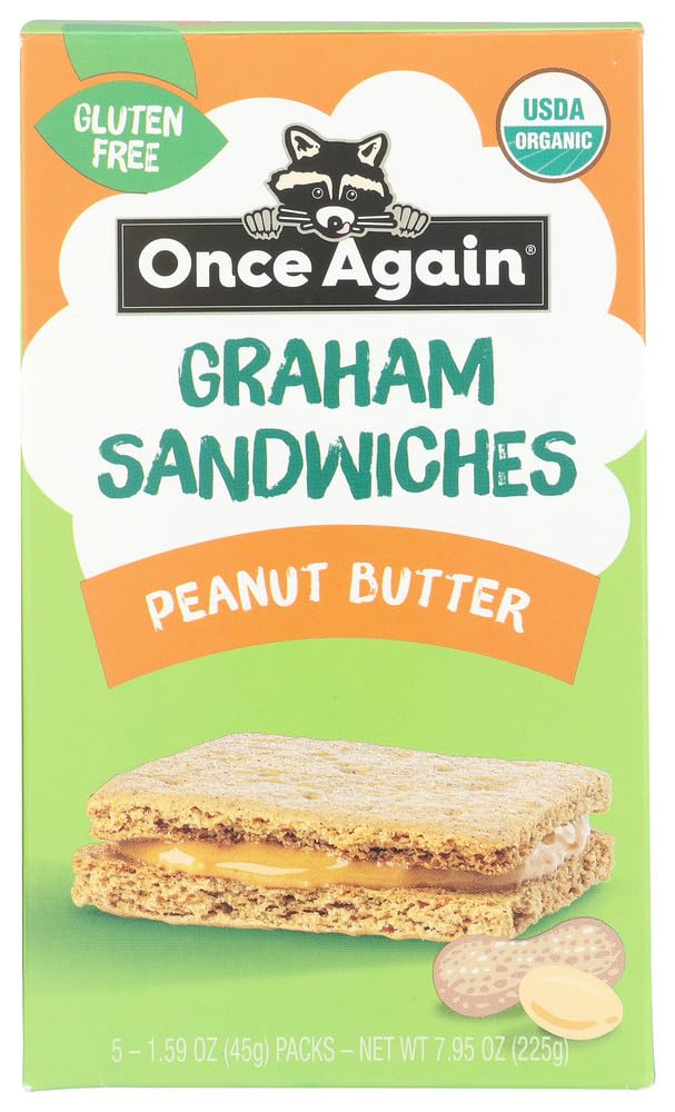 ONCE AGAIN Organic Peanut Butter Graham Sandwiches Multi-Pack, 1.59 OZ