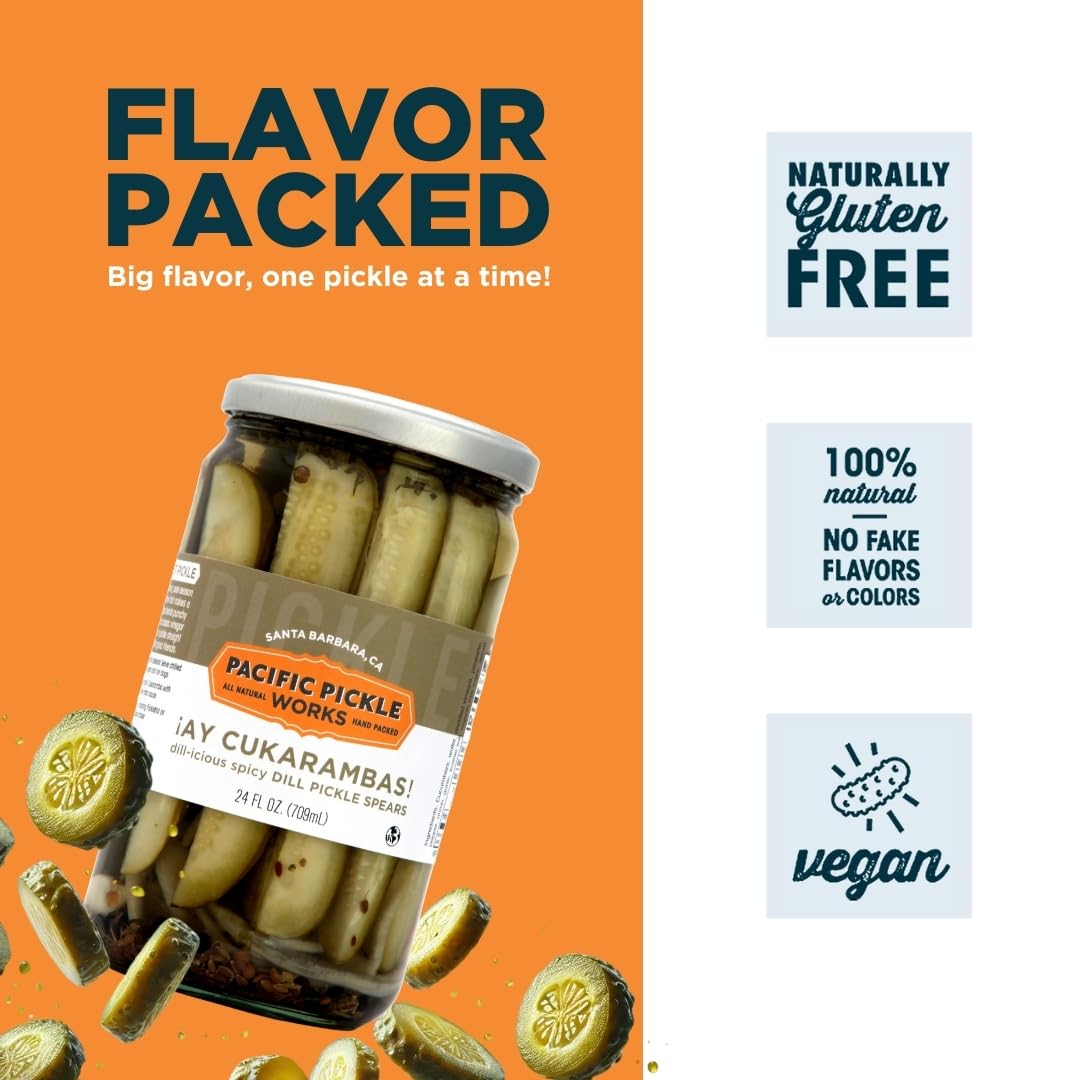 Pacific Pickle Works - 'The Classics' Pickle Variety Pack - Three jars of pickles - Mother's Puckers Home-style pickles, Bread & Buddhas semi-sweet