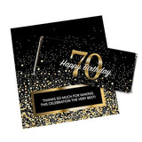 24ct 70th Birthday Party Favors Custom Wrappers for Chocolate Bars (24 Count) - Candy Not Included