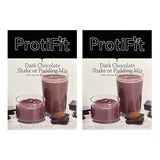 PROTIFIT - High Protein Dark Chocolate Pudding & Shake Mix 2 Pack, 15g Protein, Low Calorie, Low Fat, Low Carb, Aspartame Free, Idea Protein