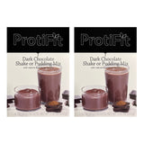 PROTIFIT - High Protein Dark Chocolate Pudding & Shake Mix 2 Pack, 15g Protein, Low Calorie, Low Fat, Low Carb, Aspartame Free, Idea Protein