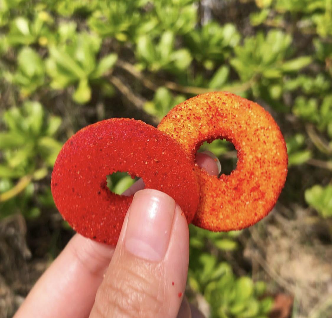 Local Sweets Li Hing Mui Peach Rings, Hawaiian Candy, (8.0, Ounces), Orange
