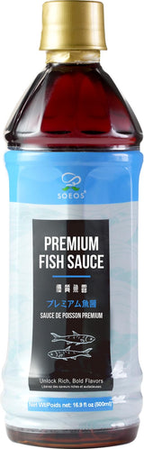 Soeos Fish Sauce, 16.9 fl oz (500ml), Savory Flavor, Premium Fish Sauce for Cooking, Crafted for Dressings and Marinades, Naturally Fermented for Rich