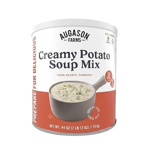 Creamy Potato Soup Mix Emergency Food Supply, 36 Servings, 25 Year Shelf Life, No Trans Fat - Dehydrated Meals, Survival Food Camping Essentials Can