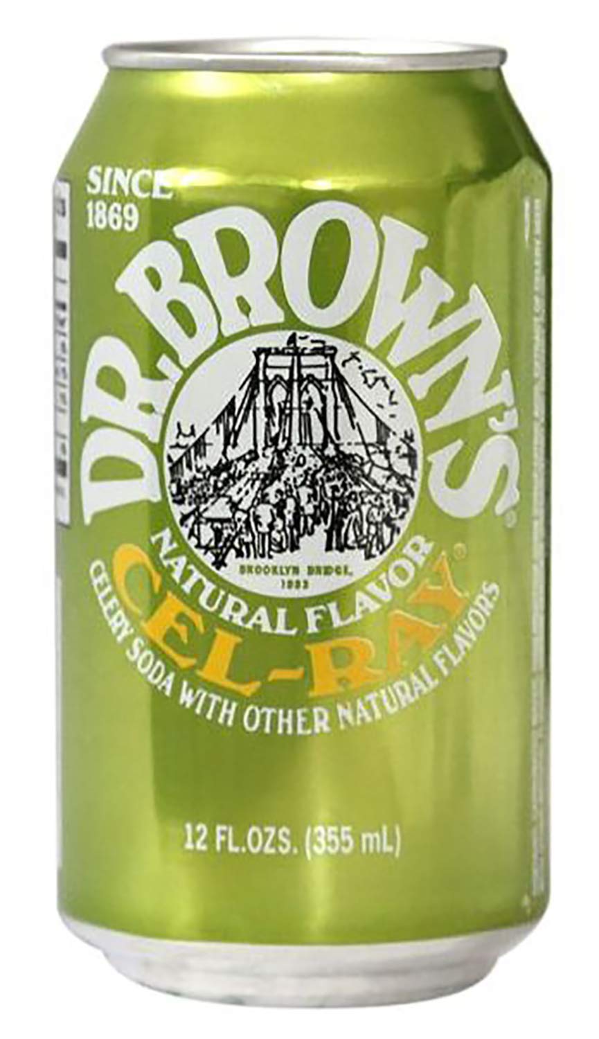 Dr. Brown's Natural Flavor Cel-Ray Celery Soda With Other Natural Flavors, 12 fl oz Cans (9 Cans)