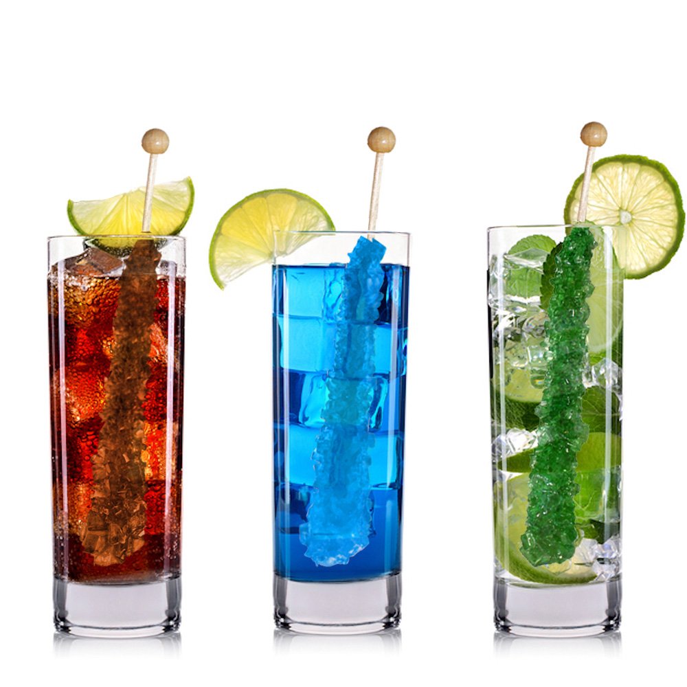 Extra Large Rock Candy Sticks: 12 Assorted Lollipop - Party Favors - Candy Buffet - Bulk Rock Candy Sticks for Birthdays, Weddings, Reception Candy
