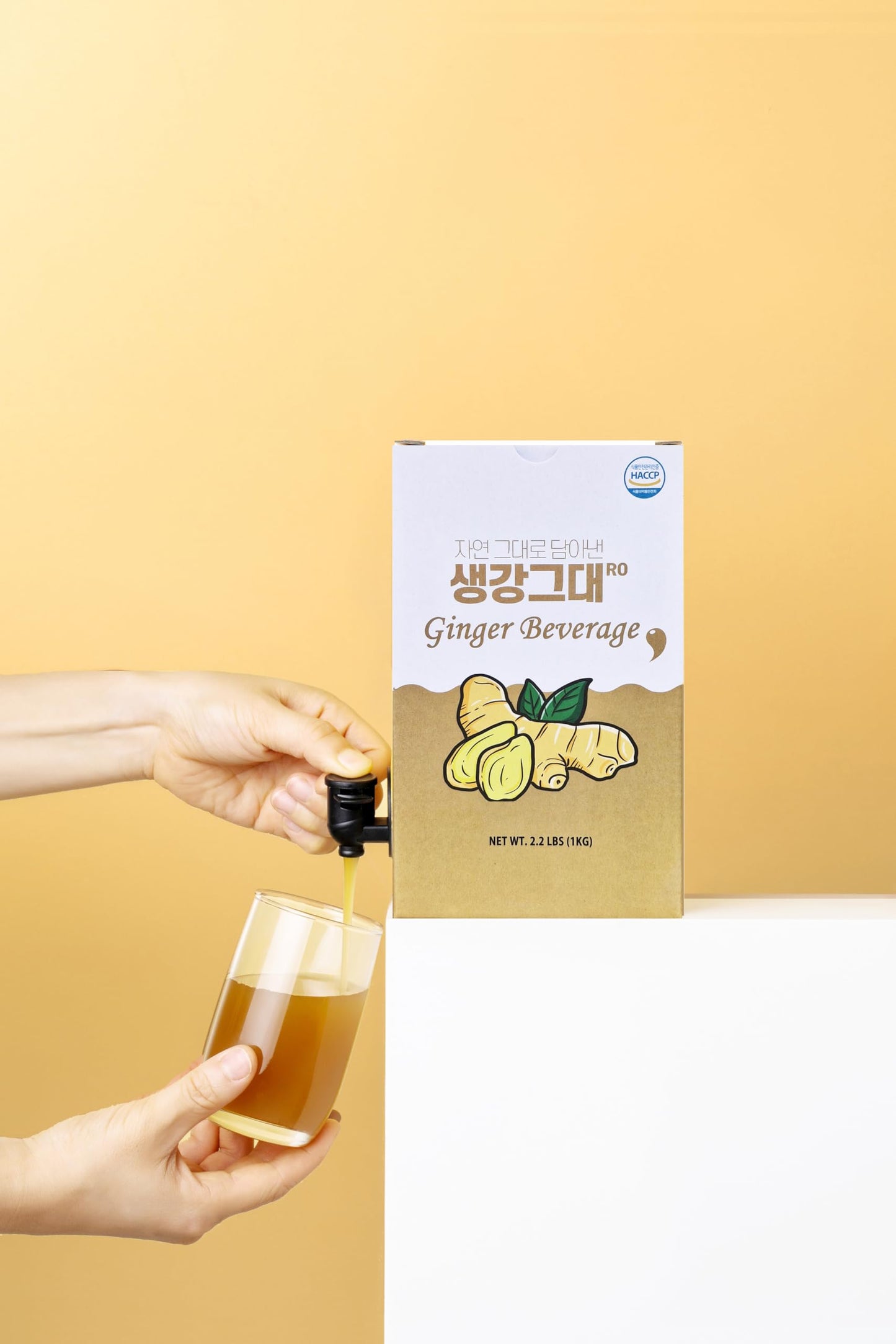 Korean Ginger Juice Concentrate 1kg - Low-Temp Extract, Less Spicy, Easy on Stomach - Make 6L+ Ginger Tea - No Additives, HACCP Certified - ???