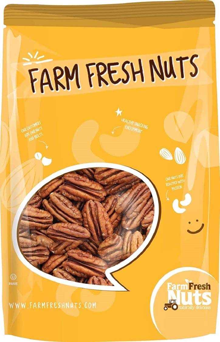 Whole, Shelled, Roasted Georgia Pecans Variation With Salt - Small Batch Roasted - Vegan & Keto Friendly - Healthy Southern Tastiness - Farm Fresh