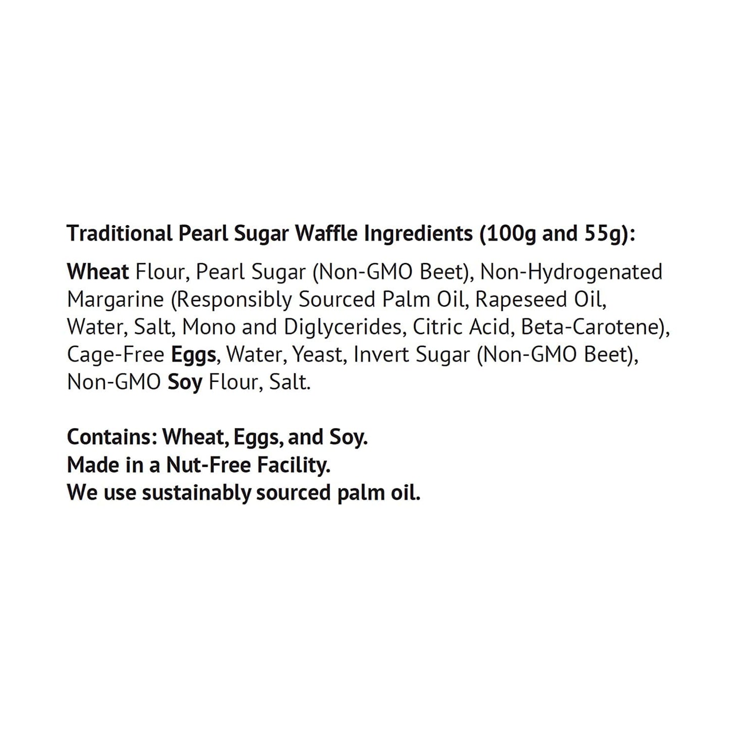 Authentic Imported Pearl Sugar Belgian Waffles (Traditional, [6x] 55g Waffles)
