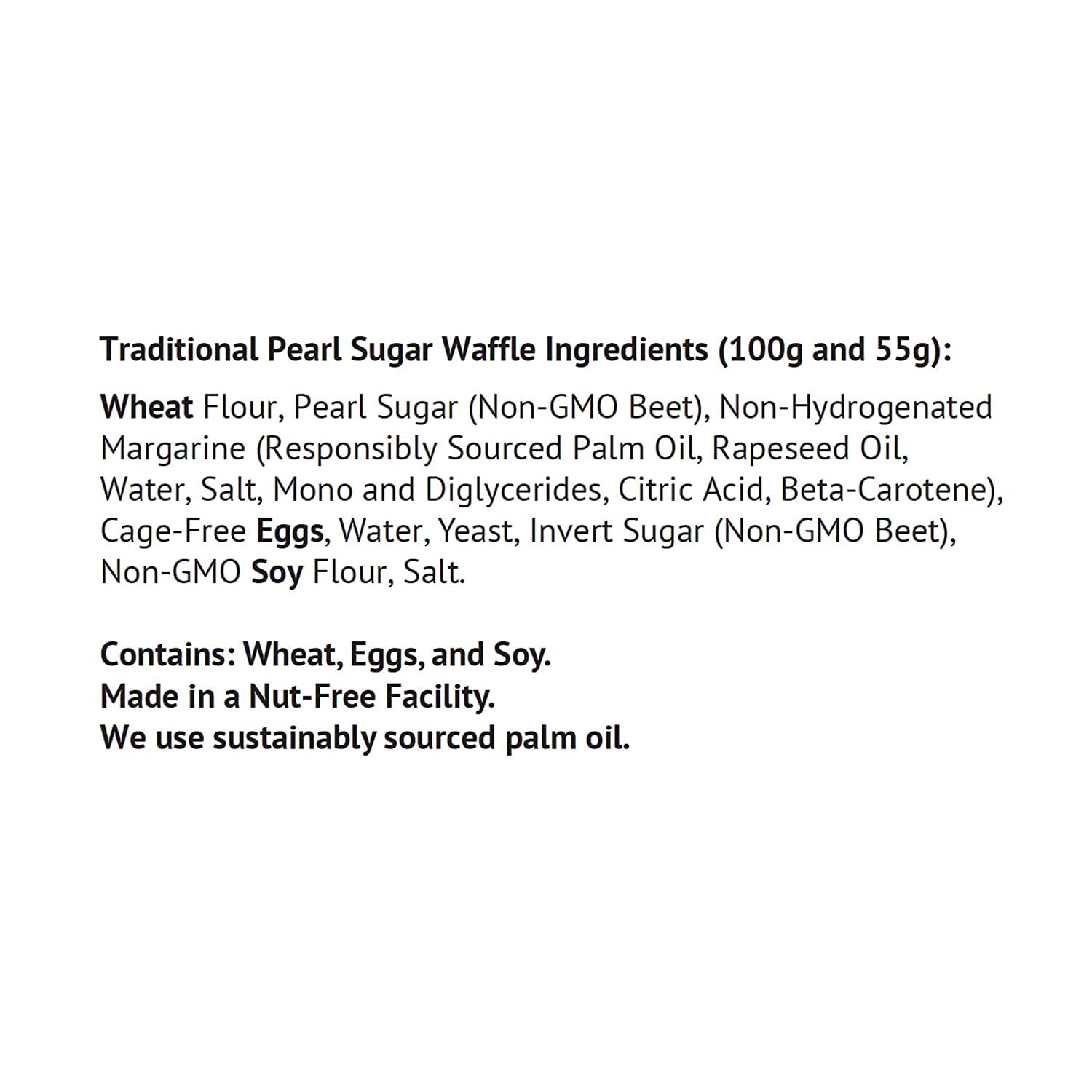 Authentic Imported Pearl Sugar Belgian Waffles (Traditional, [6x] 55g Waffles)