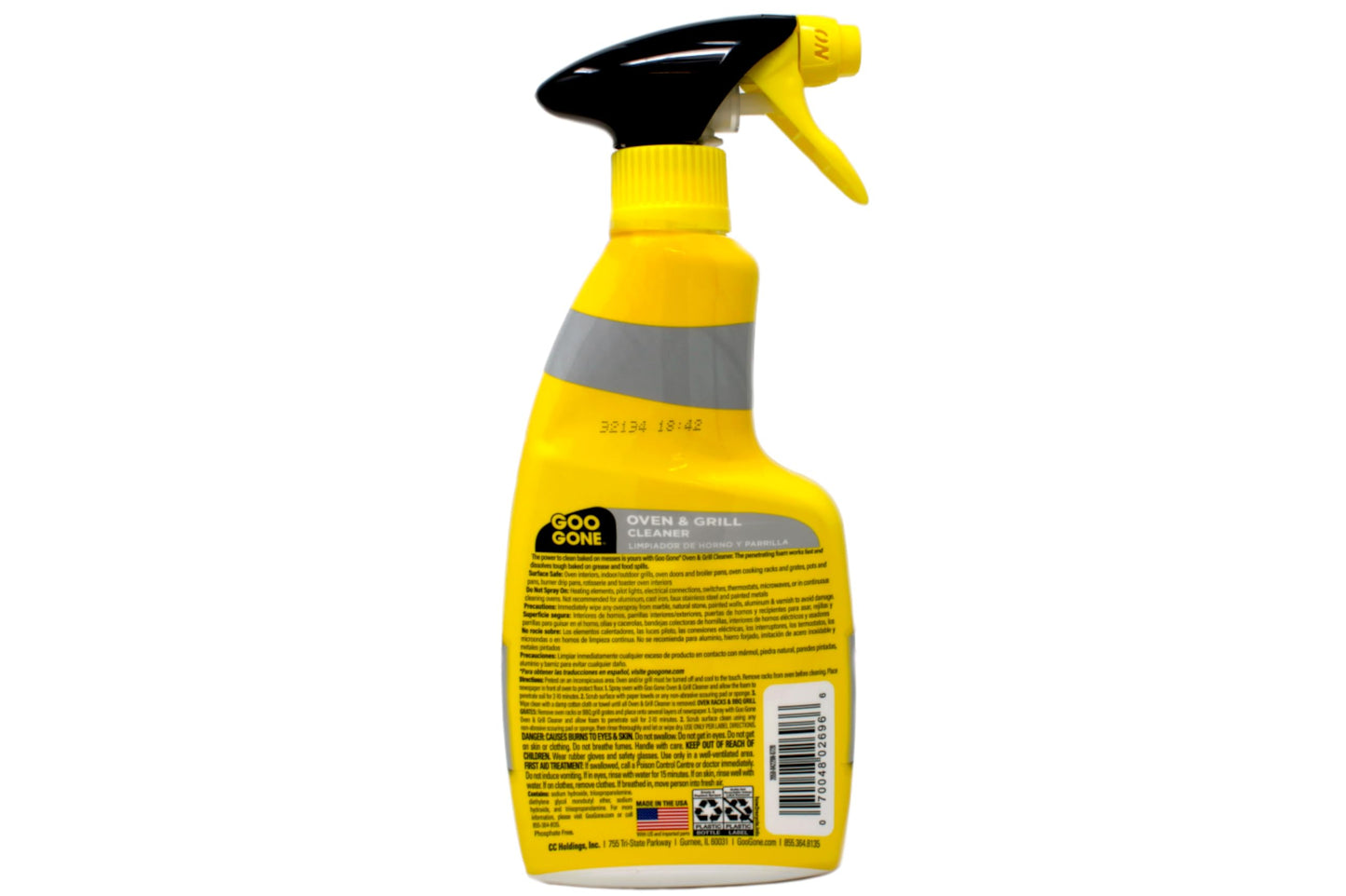 Goo Gone Oven & Grill Cleaner, Surface Safe, Removes Tough Baked-On Grease & Food Spills, Foaming Action, 14 fl oz