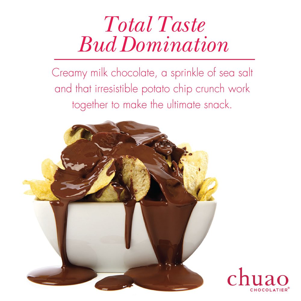 Chuao Chocolatier Potato Chip Milk Chocolate Mini Bars | Gourmet No Preservatives | For Gift Baskets, Christmas, Birthday, Thank You, Care Package |