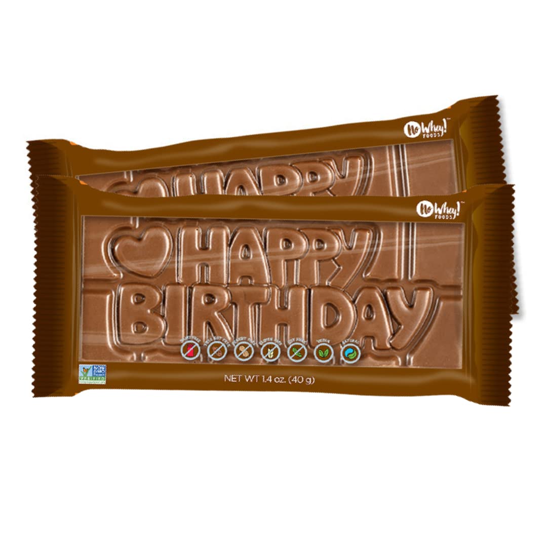 Happy Birthday Bars, 2 PACK - Vegan, Dairy & Nut Free, Allergy Friendly