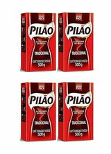 Pilao Coffee Traditional Roast and Ground- Café Torrado e Moído - 17.60oz. (500g)(PACK OF 4), Updated version