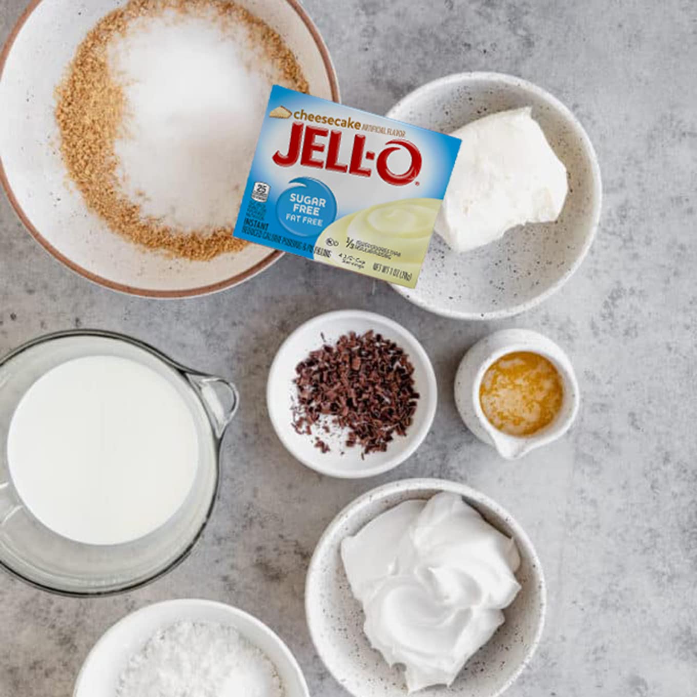 Jello Sugar Free Pudding Mix Instant - Dessert Flavor Variety Pack (8 Flavors) - Fat Free, Sugar Free Jello Pudding Mix & Pie Filling - Includes