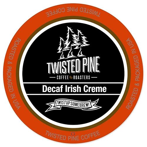 Twisted Pine Coffee Decaf Irish Creme, Flavored Decaf Coffee, Single-Serve Cups for Keurig K-Cup Brewers, 24 Count