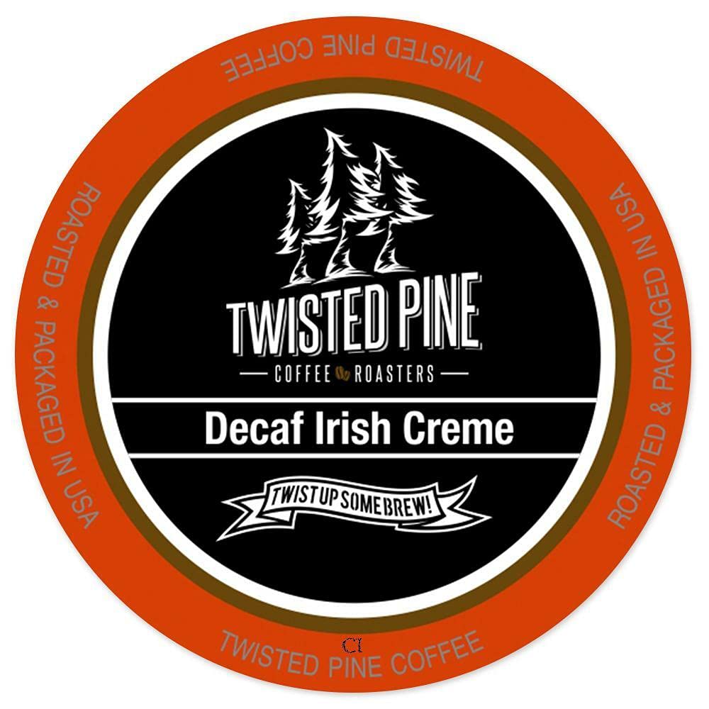 Twisted Pine Coffee Decaf Irish Creme, Flavored Decaf Coffee, Single-Serve Cups for Keurig K-Cup Brewers, 24 Count