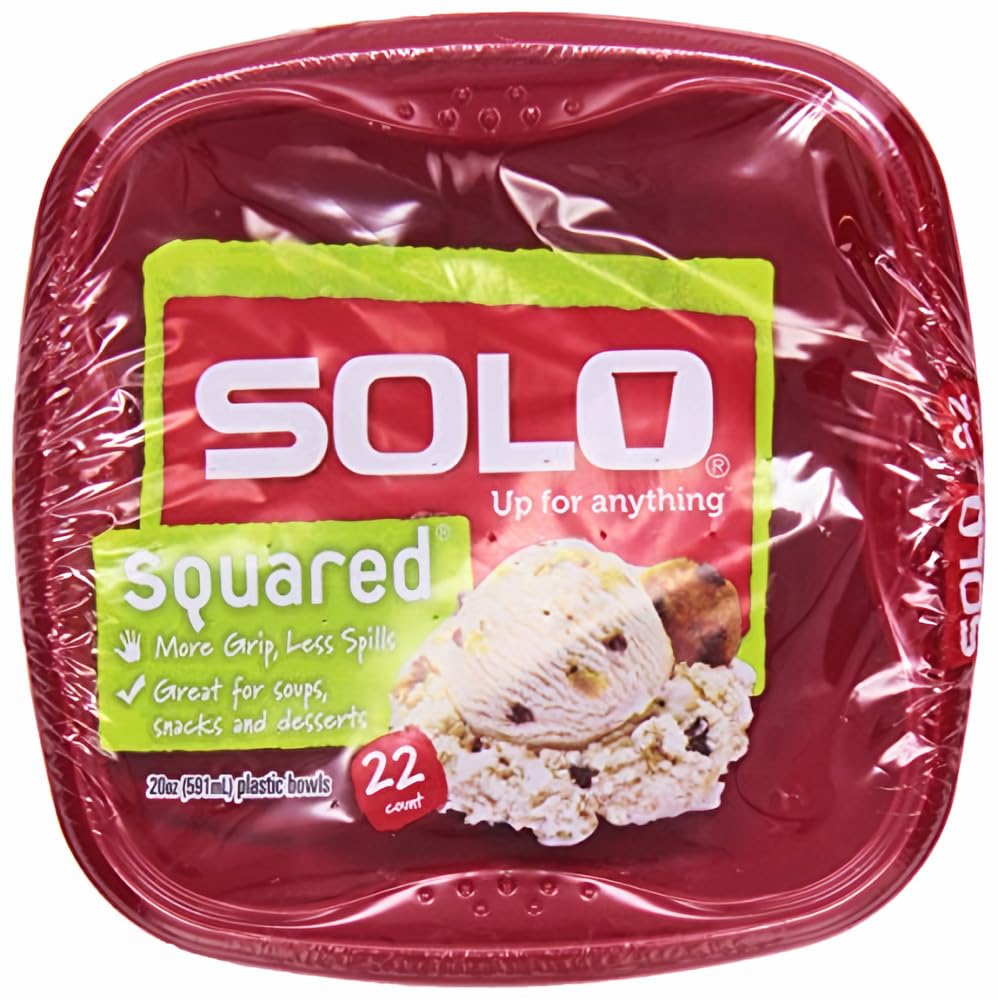 Solo SoloGrips Plastic Grip Bowls, 22-Count Package (Pack of 6)