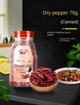 Zercumm Dried Peppers 75G/Can Red Chilli Dry Goods MilletPepper Hot Pot Condiment Base Material Spice