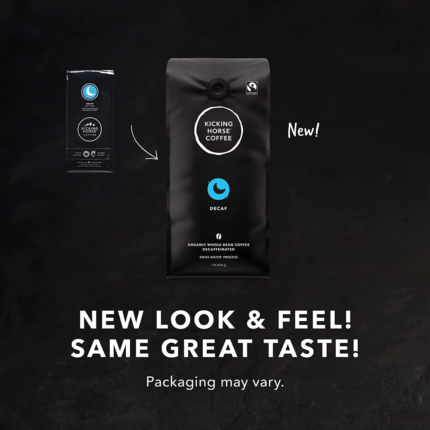 Kicking Horse Coffee, Decaf, Swiss Water Process, Dark Roast, Whole Bean, 1 lb - Certified Organic, Fairtrade, Kosher Coffee