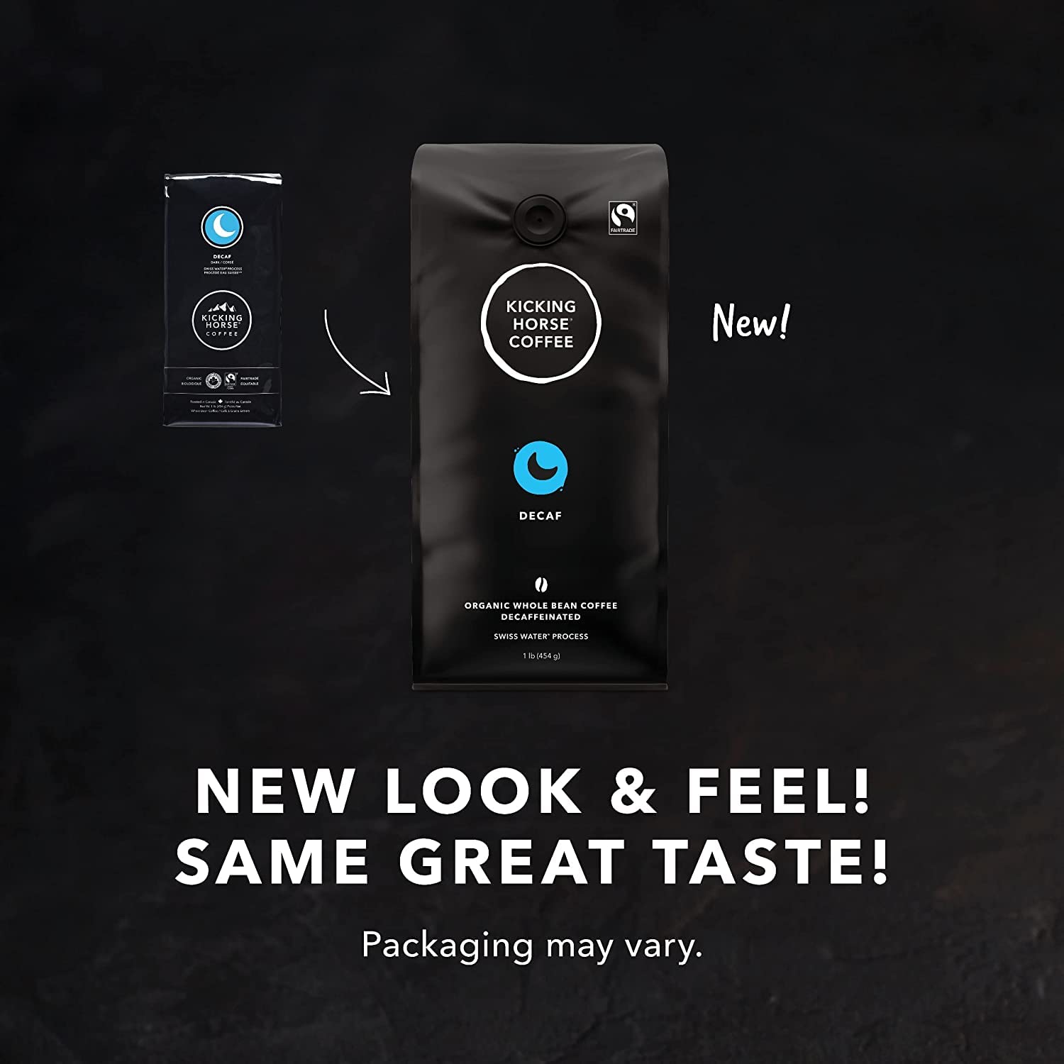 Kicking Horse Coffee, Decaf, Swiss Water Process, Dark Roast, Whole Bean, 1 lb - Certified Organic, Fairtrade, Kosher Coffee