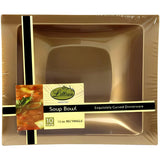 Lillian Tablesettings 10 Count Rectangular Plastic Bowls, 12-Ounce, Gold