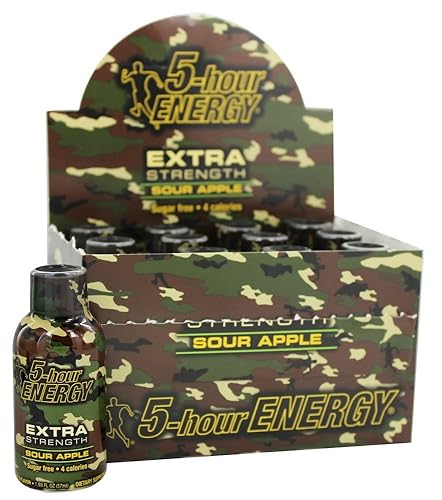 5 Hour Energy Drink Shot, Extra Strength Sour Apple, 12Count