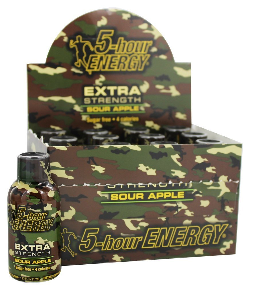 5 Hour Energy Drink Shot, Extra Strength Sour Apple, 12Count