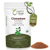Organic Way Premium True Ceylon Cinnamon Cut & Sifted (Cinnamomum verum) - Adds Flavour | Organic & Kosher Certified | Raw, Non GMO & Gluten Free |