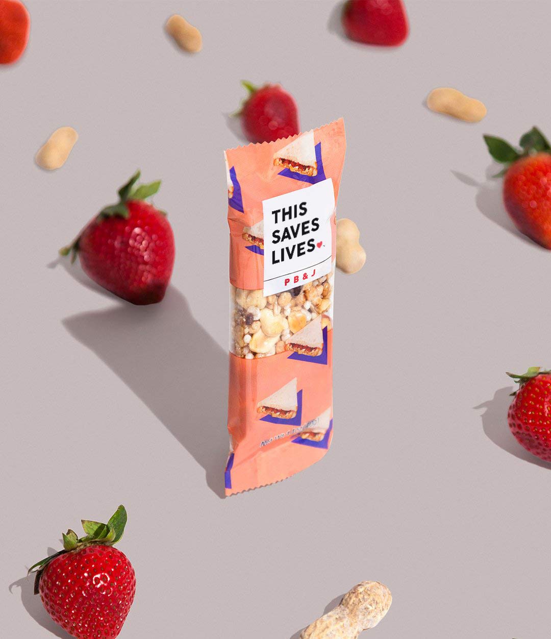 This Bar Saves Lives., Granola Bars Peanut Butter Jelly, 1.4 Oz, 12 Pack