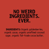 Hu Hunks Vegan Chocolate Covered Sour Goldenberries | 2 Pack | Non-GMO, Gluten Free, Paleo, Organic Dark Chocolate