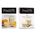 PROTIFIT - High Protein Orange Creamsicle & Vanilla Pudding & Shake Mix 2 Pack, 15g Protein, Low Calorie, Low Fat, Low Carb, Aspartame Free, Idea