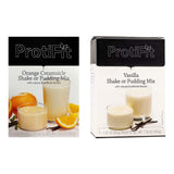 PROTIFIT - High Protein Orange Creamsicle & Vanilla Pudding & Shake Mix 2 Pack, 15g Protein, Low Calorie, Low Fat, Low Carb, Aspartame Free, Idea