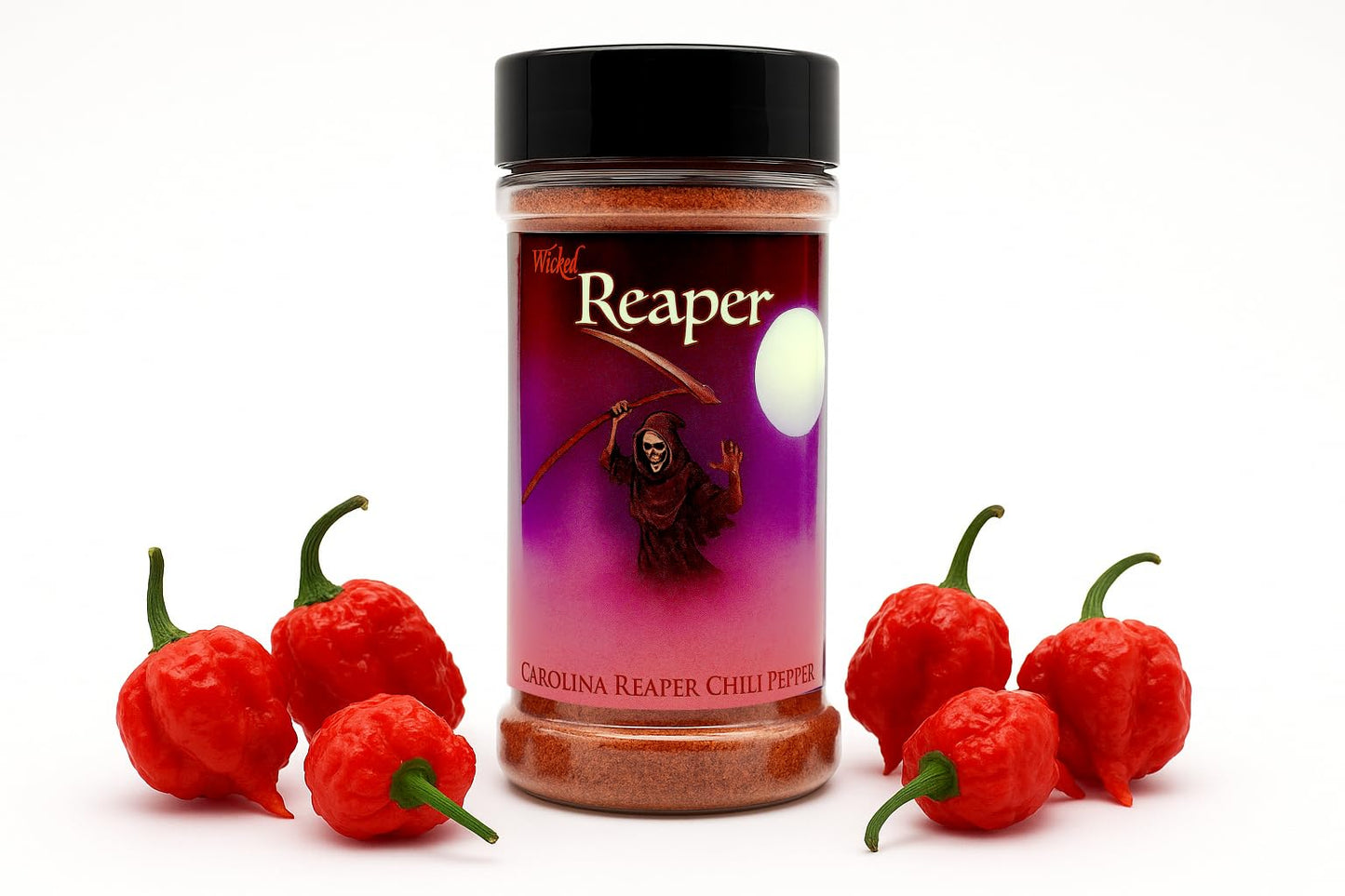 Wicked Reaper Carolina Reaper Chili Powder - 2 oz | Extreme Heat Dried Spice, 2.2 Million+ Scoville Heat Units | All-Natural Ghost Pepper Alternative