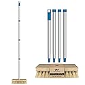 LOLA Deck Scrub Brush, 9" x 3.5" Head w/Tampico Bristles for Outdoor Cleaning, Removes Dirt & Grime from Patios, Decks, Grout, 1 Count