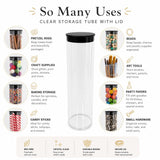 Chocolate Works Clear Pretzel Rod Tubes, 12 Pack - Food?Safe Gift Packaging for Pretzel Rods, Candy Sticks, Crafts & Party Favors - 2.5" x 8"