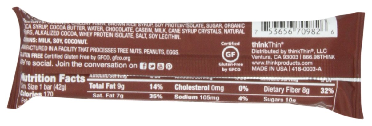 thinkThin Divine German Chocolate Coconut, Gluten Free, 1.48-Ounce Bars (Pack of 12)