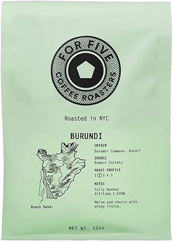 For Five Coffee Roasters - Roasted In NYC - Burundi Light Roast (Origin: Burambi Commune, Bururi), Ground 12 oz