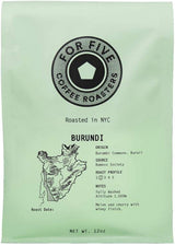 For Five Coffee Roasters - Roasted In NYC - Burundi Light Roast (Origin: Burambi Commune, Bururi), Ground 12 oz