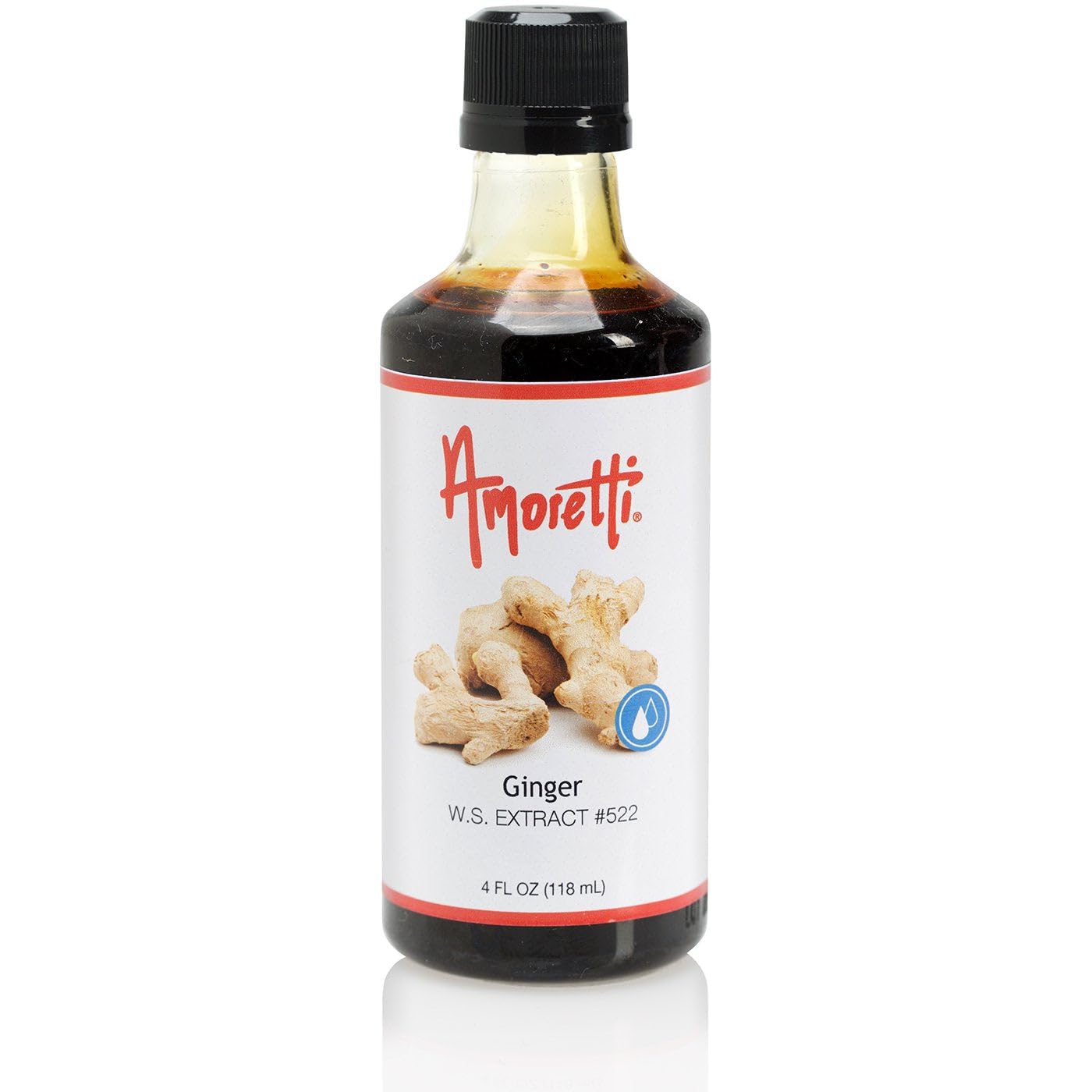 Amoretti - Ginger Extract Water Soluble 2 oz - Highly Concentrated & Perfect For Pastry, Savory, Brewing, and more, Preservative Free, Vegan, Kosher